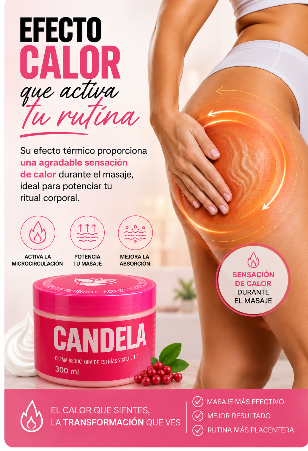 🔥 Crema CANDELA para Celulitis y Estrías + 🎁 Bella Skin 3 en 1 de REGALO