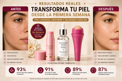 Rutina Facial Glow Premium | Bálsamo de Colágeno + Sérum + Rodillo de Regalo