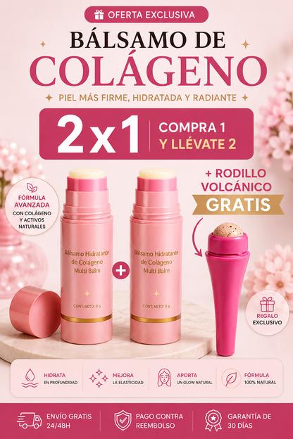 Bálsamo de Colágeno | 2x1 + Rodillo Volcánico GRATIS