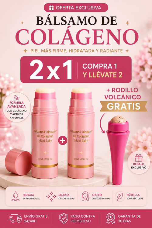 Bálsamo de Colágeno | 2x1 + Rodillo Volcánico GRATIS